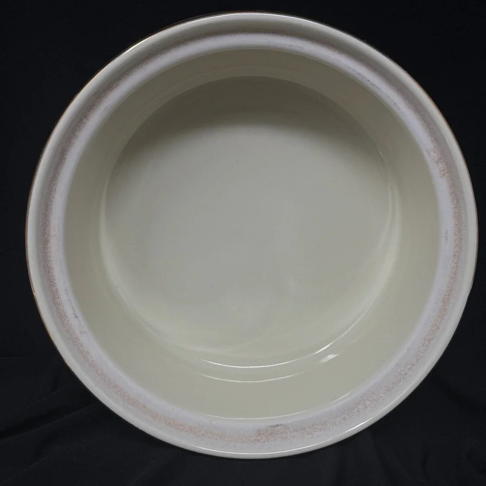 Vintage Hall's Superior Quality Kitchenware 1.75 Qt Gold Polka Dot Casserole 069